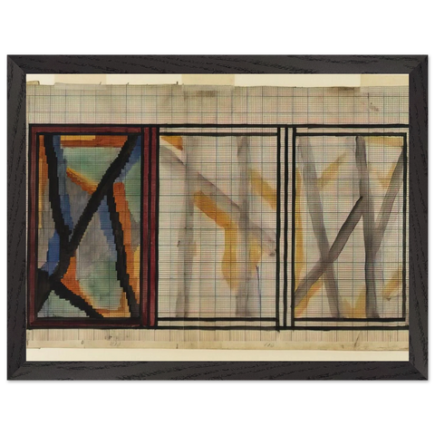 PRELIMINARY DESIGN FOR LADY HAMILTON RUG 1914 by Vanessa Bell — Framed art print at Zephyeer