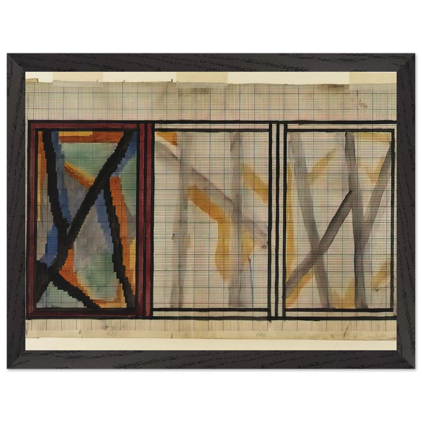 PRELIMINARY DESIGN FOR LADY HAMILTON RUG 1914 by Vanessa Bell — Framed art print at Zephyeer