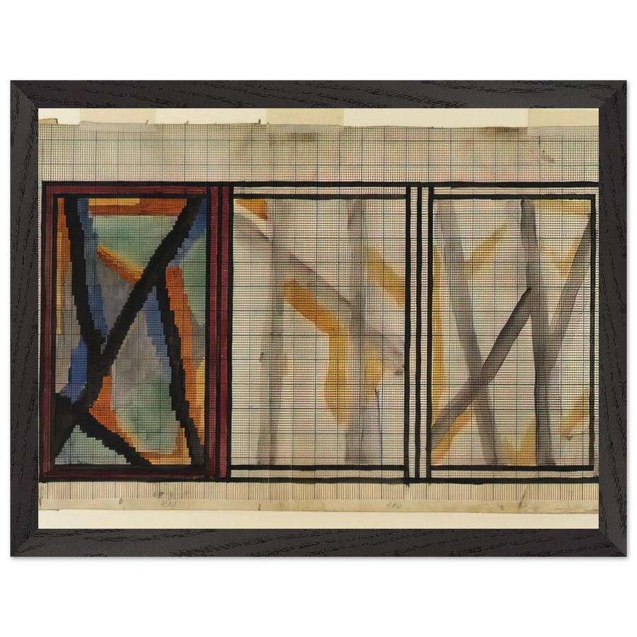 PRELIMINARY DESIGN FOR LADY HAMILTON RUG 1914 by Vanessa Bell — Framed art print at Zephyeer