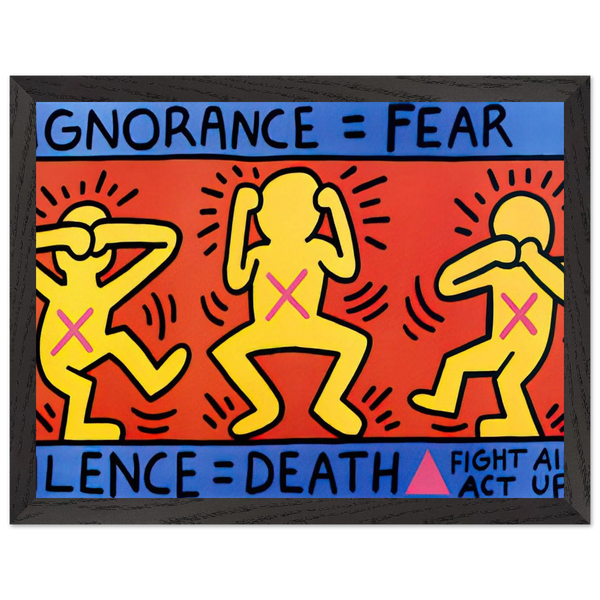 IGNORANCE FEAR 1989 by Keith Haring — Framed art print at Zephyeer