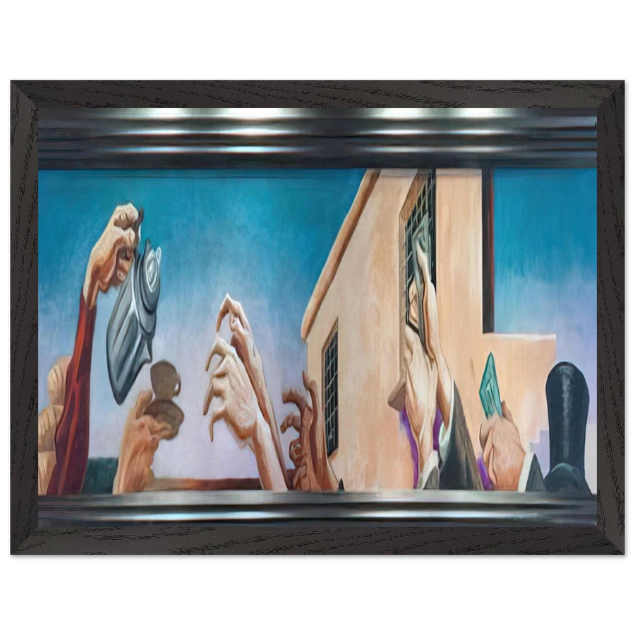 OUTREACHING HANDS 1931 by Thomas Hart Benton — Framed art print at Zephyeer