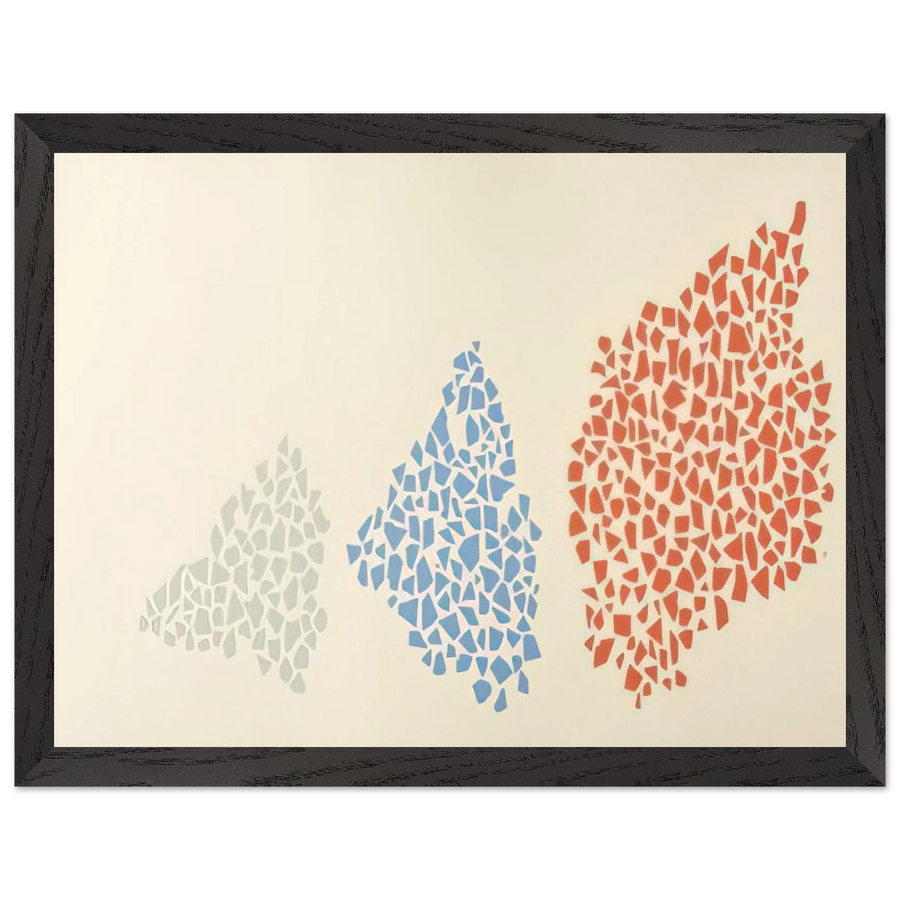Red, Blue and Grey - Post-Painterly Abstraction by Robert Goodnough — Framed art print at Zephyeer