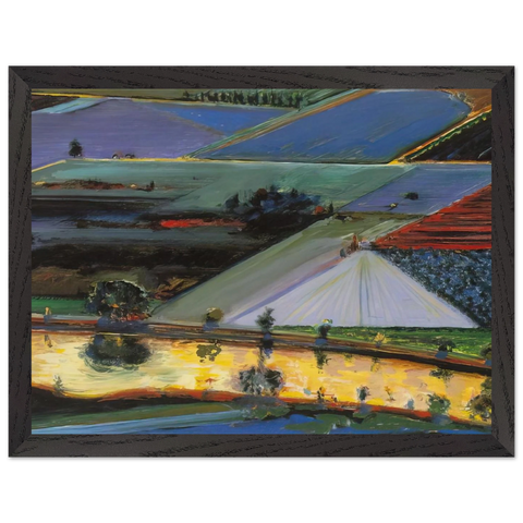 Farm Channel - 1996 by Wayne Thiebaud — Framed art print at Zephyeer