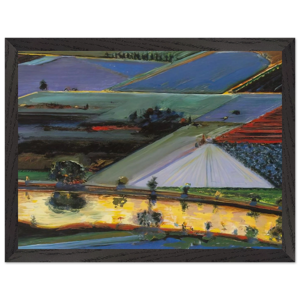 Farm Channel - 1996 by Wayne Thiebaud — Framed art print at Zephyeer
