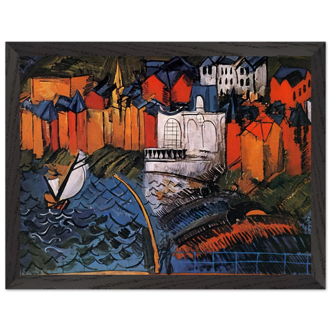 SAILBOAT AT SAINTE ADRESSE 1912 by Raoul Dufy — Framed art print at Zephyeer