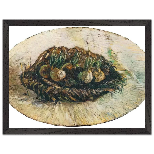 Basket of Sprouting Bulbs by Vincent van Gogh — Framed art print at Zephyeer