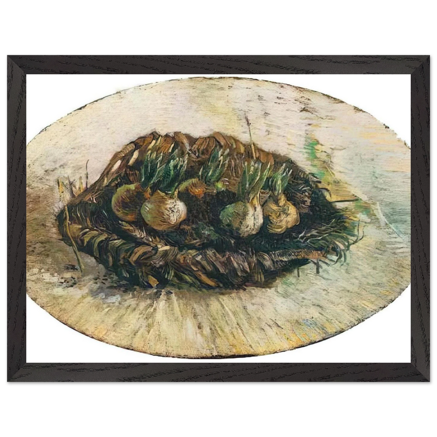 Basket of Sprouting Bulbs by Vincent van Gogh — Framed art print at Zephyeer