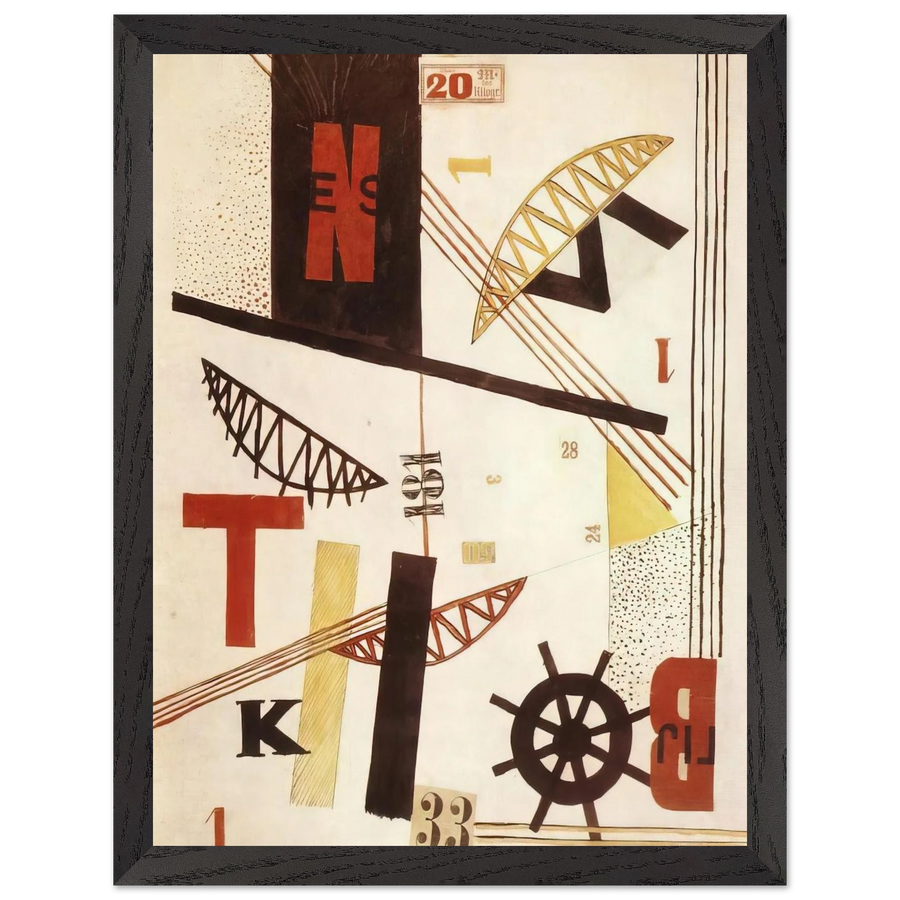 Hidak Bridges by Laszlo Moholy-Nagy — Framed art print at Zephyeer