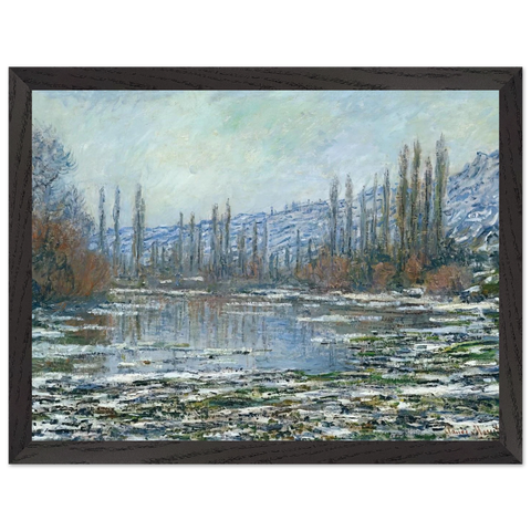 The Thaw at Vetheuil by Claude Monet — Framed art print at Zephyeer