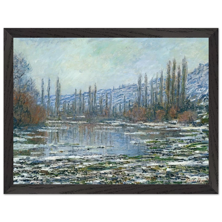 The Thaw at Vetheuil by Claude Monet — Framed art print at Zephyeer