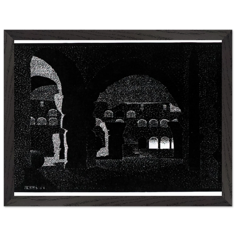 NOCTURNAL ROME COLOSSEUM by MC Escher — Framed art print at Zephyeer