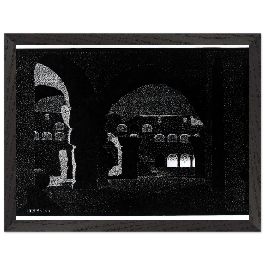 NOCTURNAL ROME COLOSSEUM by MC Escher — Framed art print at Zephyeer