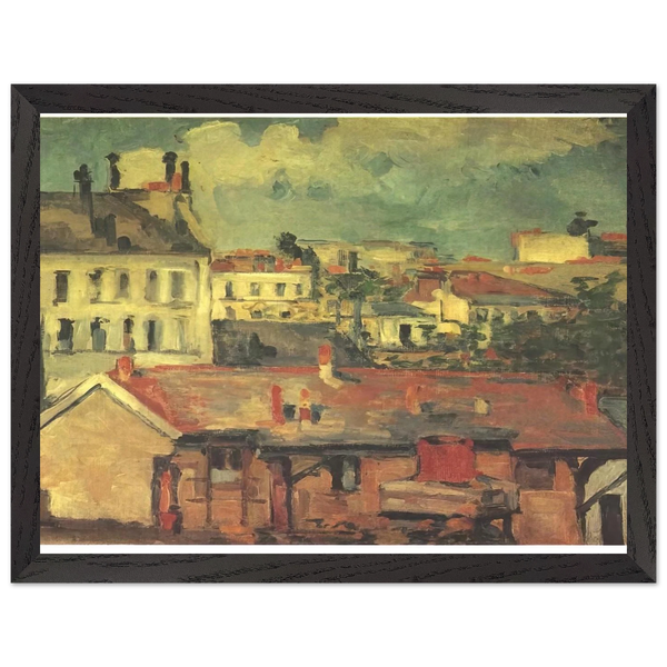 The roofs by Paul Cézanne — Framed art print at Zephyeer