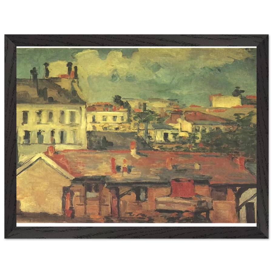 The roofs by Paul Cézanne — Framed art print at Zephyeer