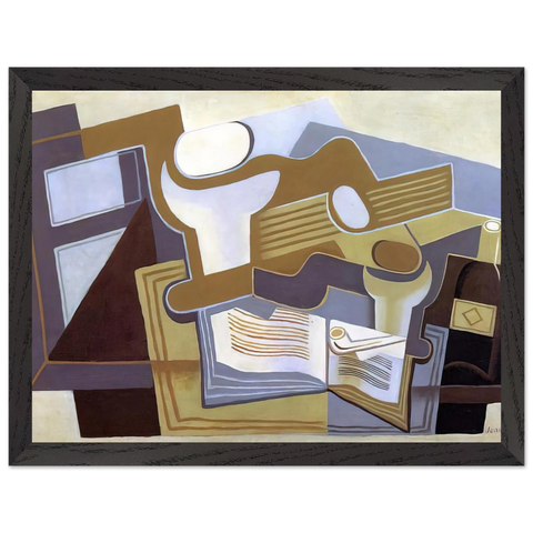 GUITAR AND FRUIT DISH 1 by Juan Gris — Framed art print at Zephyeer