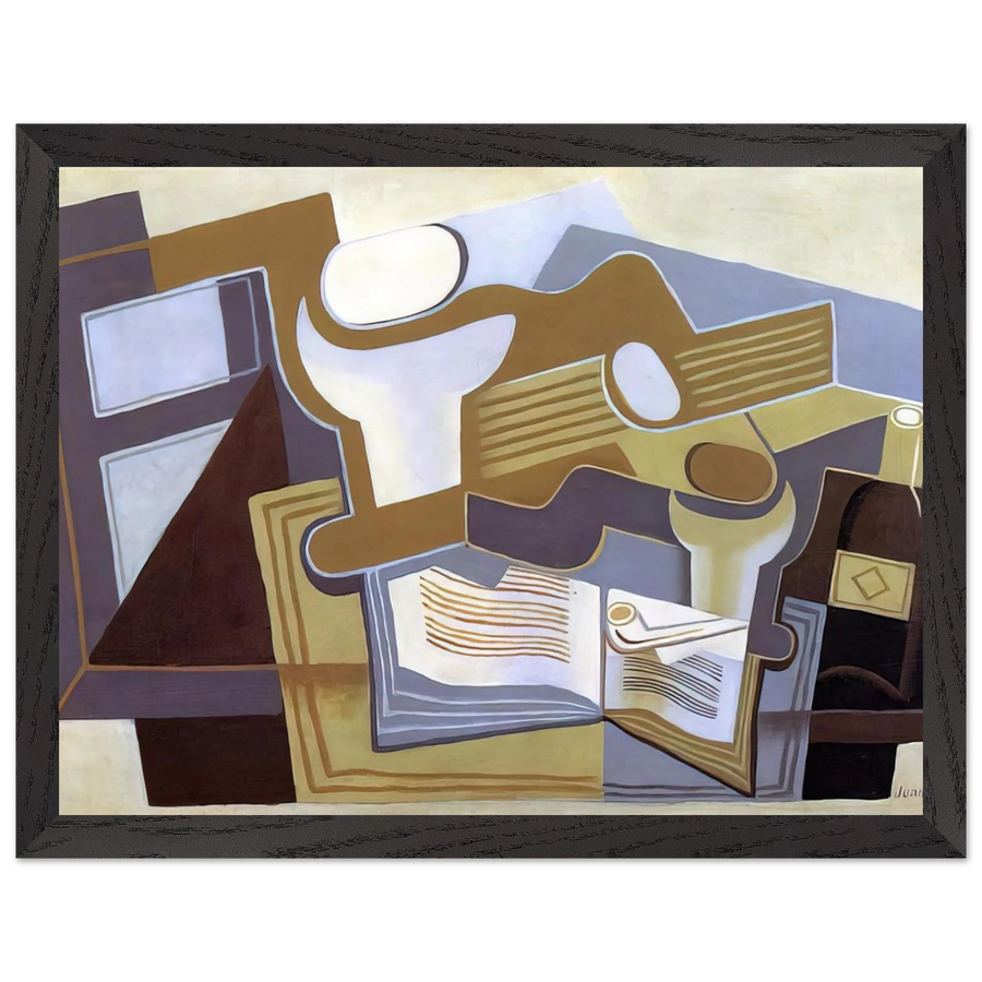 GUITAR AND FRUIT DISH 1 by Juan Gris — Framed art print at Zephyeer