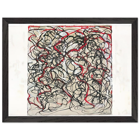 Letter with Red - 2009 by Brice Marden — Framed art print at Zephyeer