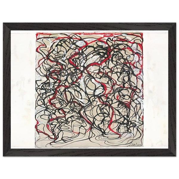 Letter with Red - 2009 by Brice Marden — Framed art print at Zephyeer