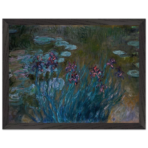 Irises and Water-Lilies by Claude Monet — Framed art print at Zephyeer