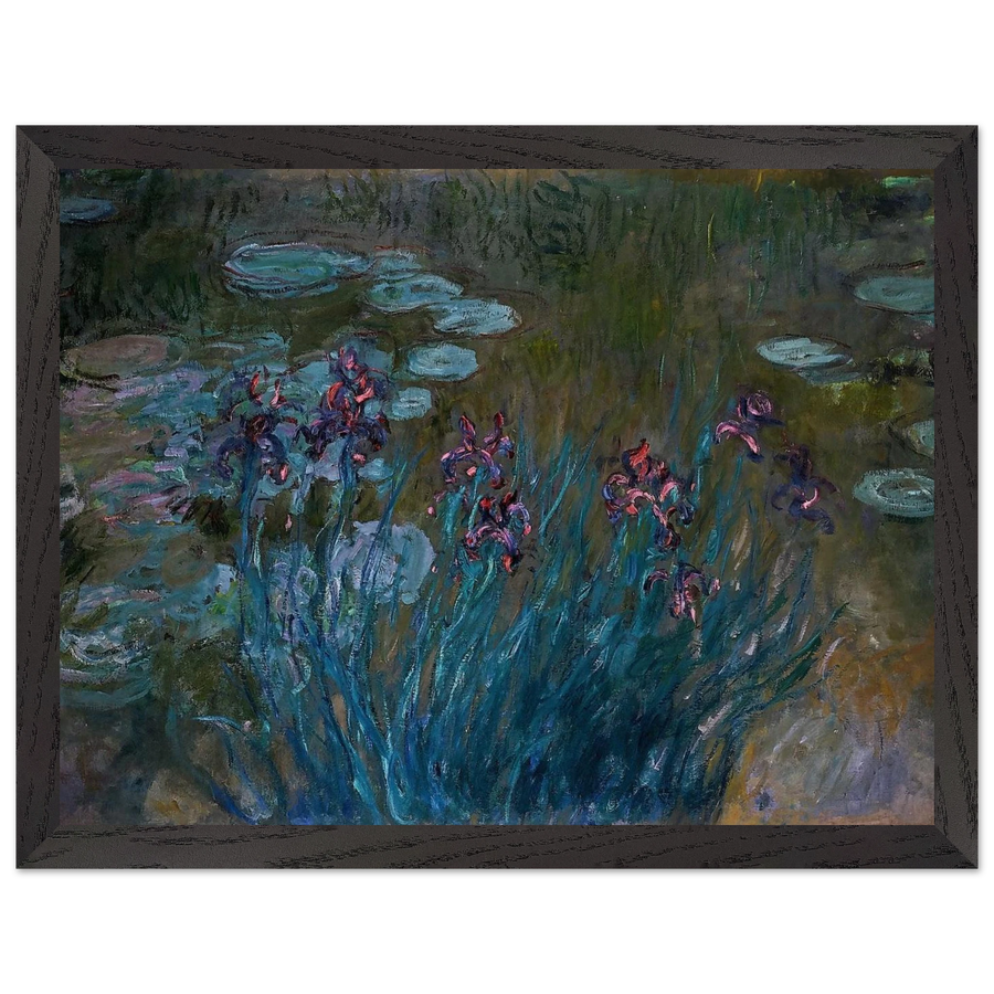 Irises and Water-Lilies by Claude Monet — Framed art print at Zephyeer