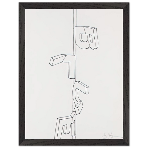 BENT BLUE 1971 by Jasper Johns — Framed art print at Zephyeer