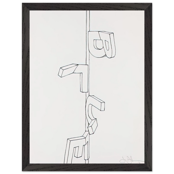BENT BLUE 1971 by Jasper Johns — Framed art print at Zephyeer