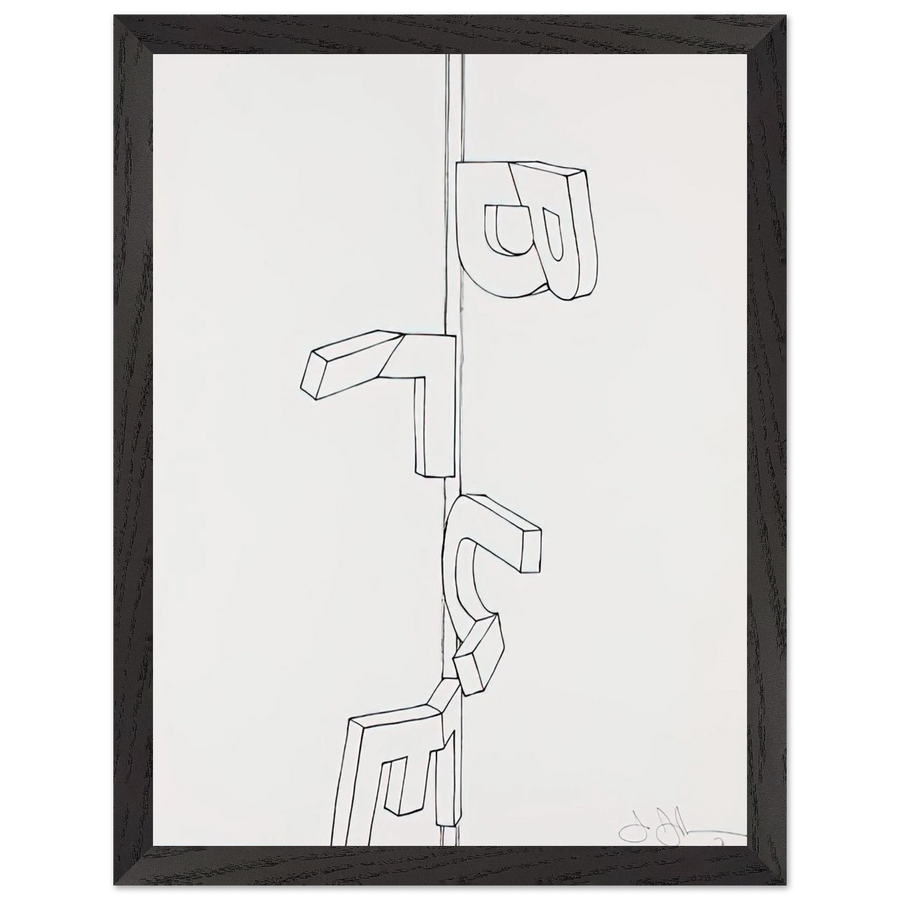 BENT BLUE 1971 by Jasper Johns — Framed art print at Zephyeer