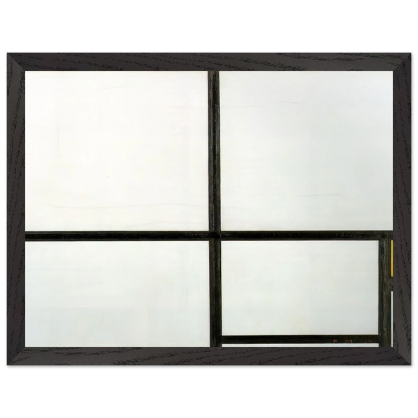 Composition with yellow patch by Piet Mondrian — Framed art print at Zephyeer