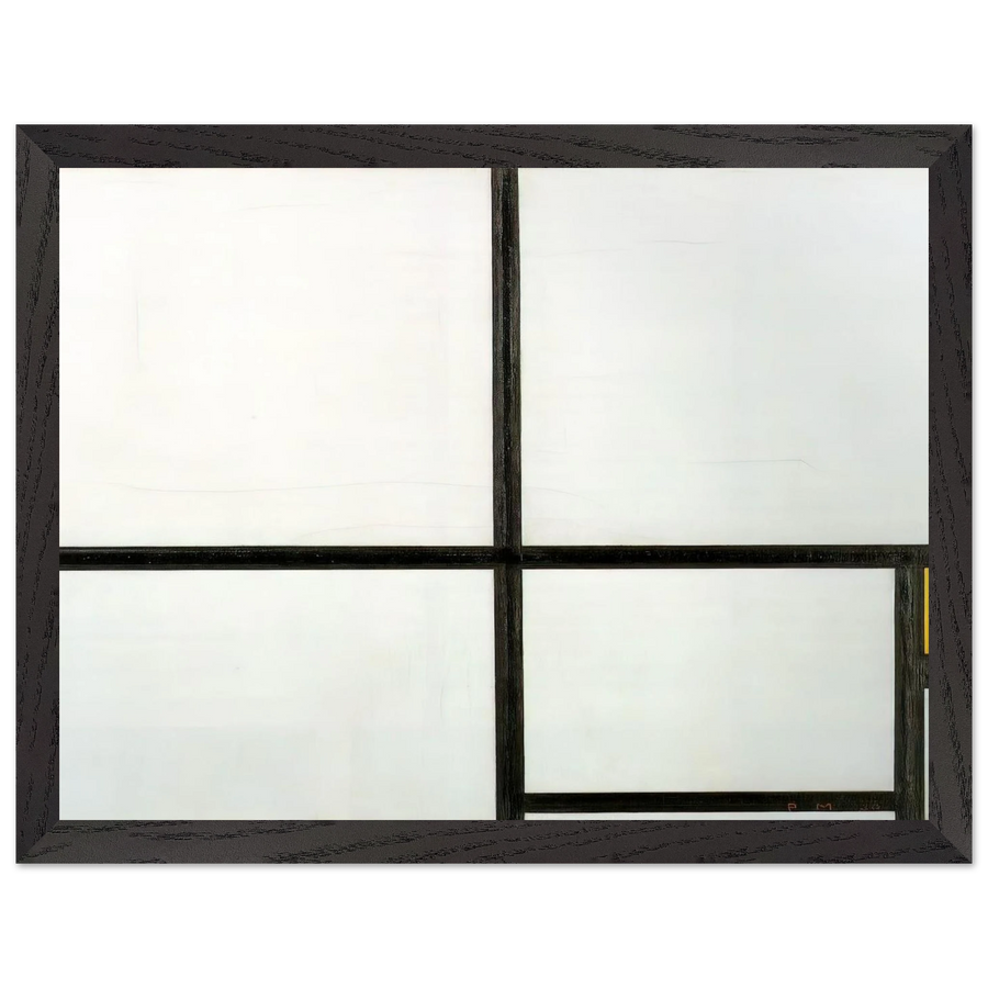 Composition with yellow patch by Piet Mondrian — Framed art print at Zephyeer