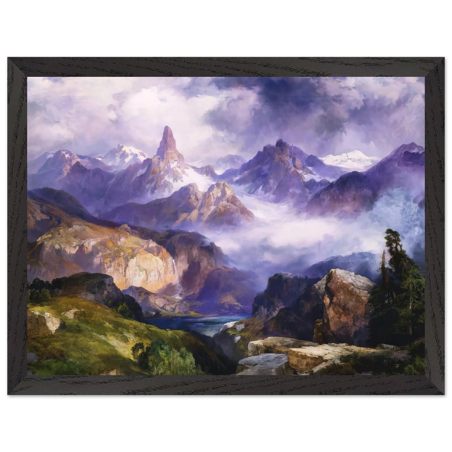Index Peak Yellowstone National Park by Thomas Moran — Framed art print at Zephyeer