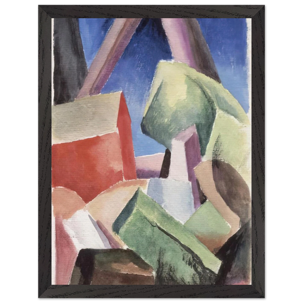 HOUSE IN CUBIST LANDSCAPE 1920 by Thomas Hart Benton — Framed art print at Zephyeer
