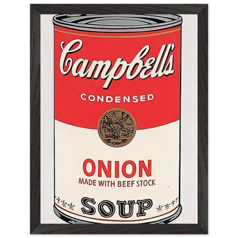 Campbell's Soup Can  onion by Andy Warhol — Framed art print at Zephyeer