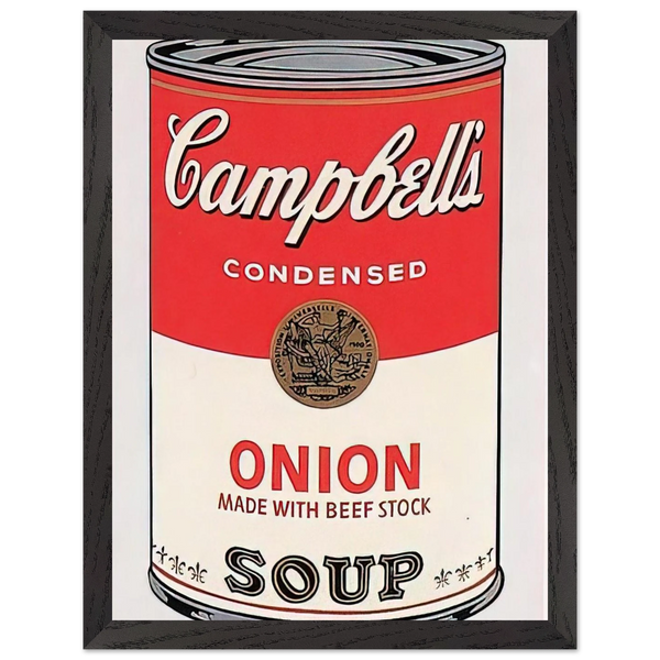 Campbell's Soup Can  onion by Andy Warhol — Framed art print at Zephyeer