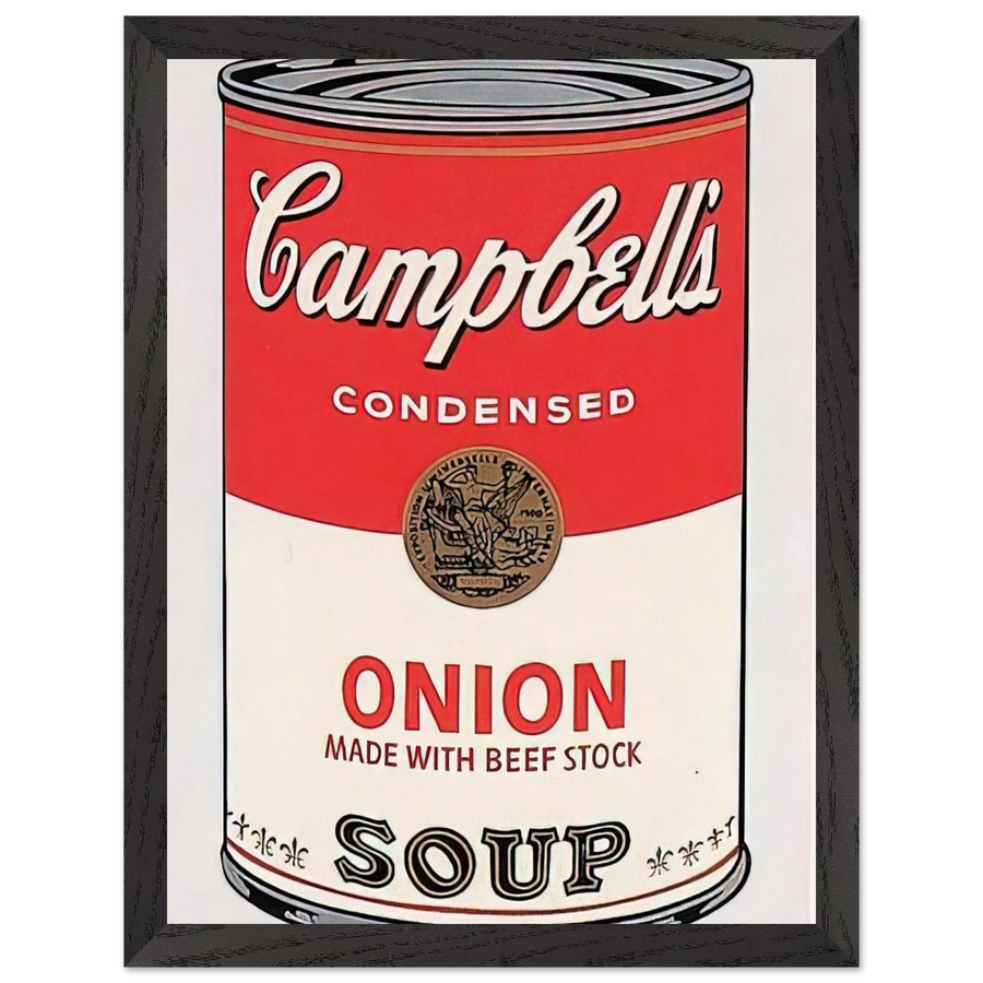 Campbell's Soup Can  onion by Andy Warhol — Framed art print at Zephyeer