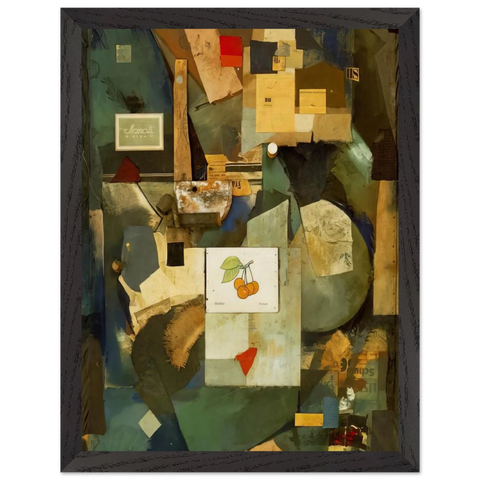 CHERRY PICTURE 1921 by Kurt Schwitters — Framed art print at Zephyeer