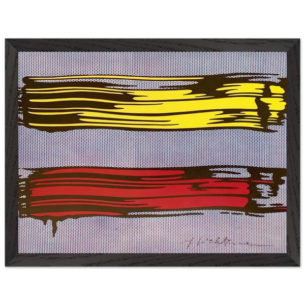 YELLOW AND RED BRUSHSTROKES 1966 by Roy Lichtenstein — Framed art print at Zephyeer