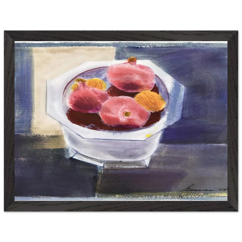 Still Life with Bowl of Pomegranates - 1964 by Morris Graves — Framed art print at Zephyeer