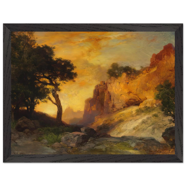 A Side Canyon by Thomas Moran — Framed art print at Zephyeer