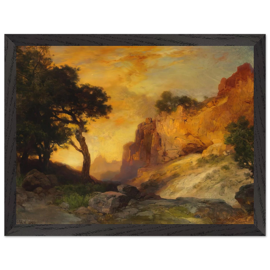 A Side Canyon by Thomas Moran — Framed art print at Zephyeer