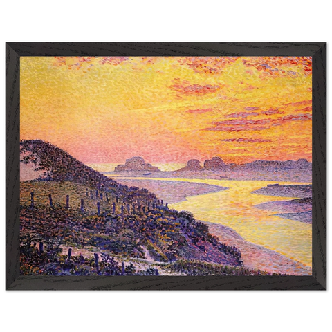 SUNSET AT AMBLETSUSE 1899 by Theo van Rysselberghe — Framed art print at Zephyeer