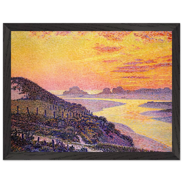 SUNSET AT AMBLETSUSE 1899 by Theo van Rysselberghe — Framed art print at Zephyeer