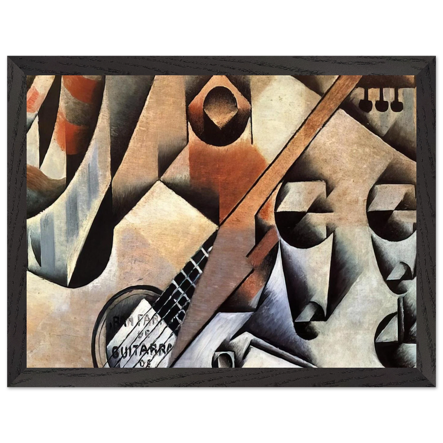 GUITAR AND GLASSES BANJO AND GLASSES 1912 by Juan Gris — Framed art print at Zephyeer