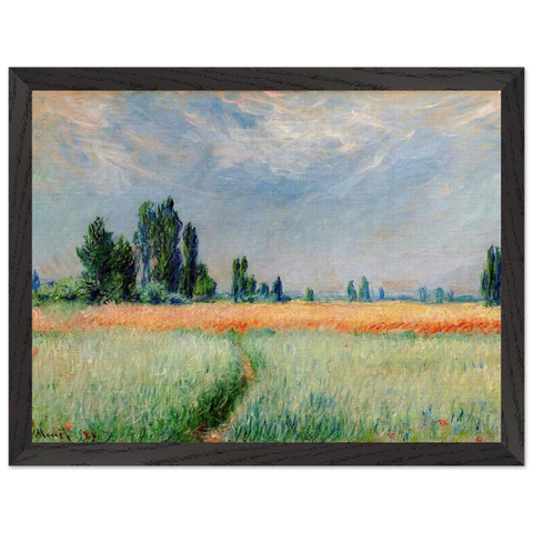 The Wheat Field by Claude Monet — Framed art print at Zephyeer