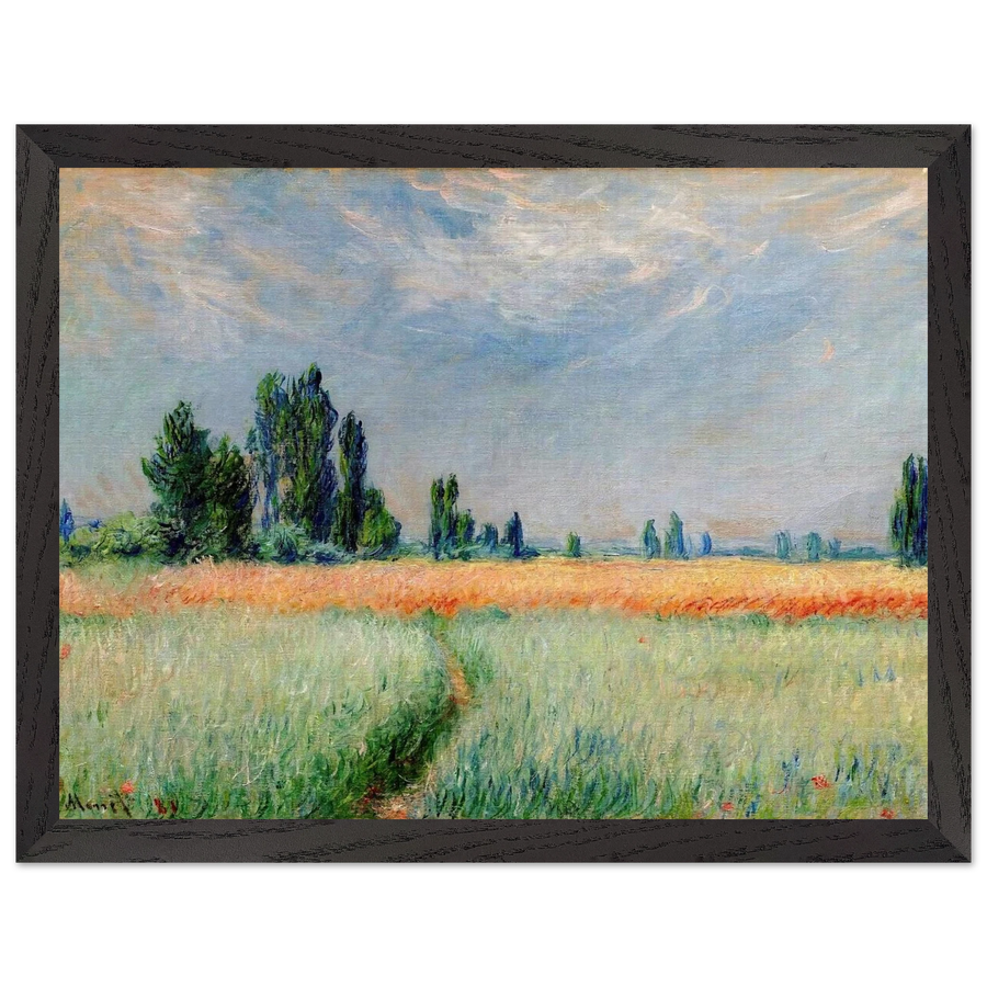The Wheat Field by Claude Monet — Framed art print at Zephyeer