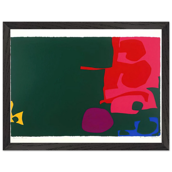 Interlocking Scarlet and Pink in Deep Green - 1970 by Patrick Heron — Framed art print at Zephyeer