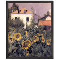 SUNFLOWERS IN THE GARDEN AT PETIT GENNEVILLIERS by Gustave Caillebotte — Framed art print at Zephyeer