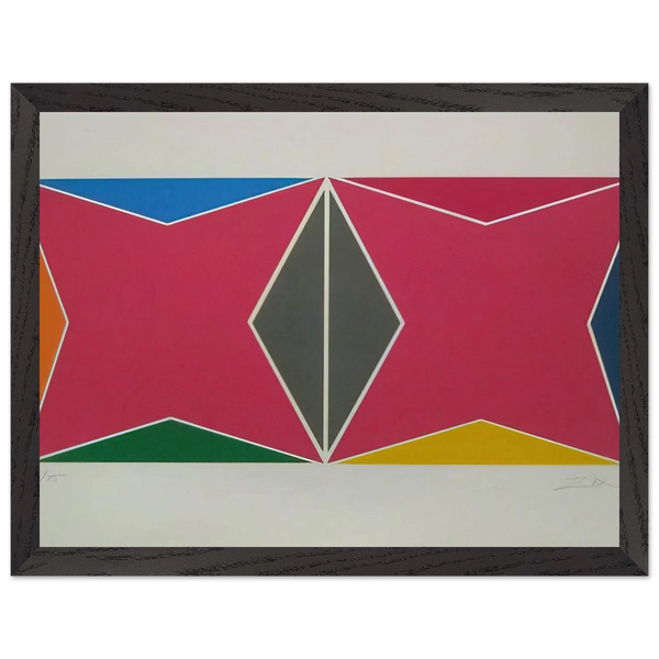 Geometric Composition - Hard Edge Painting by Larry Zox — Framed art print at Zephyeer