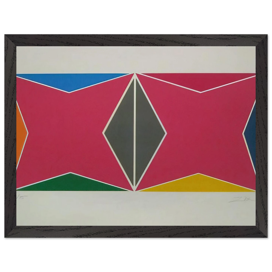 Geometric Composition - Hard Edge Painting by Larry Zox — Framed art print at Zephyeer