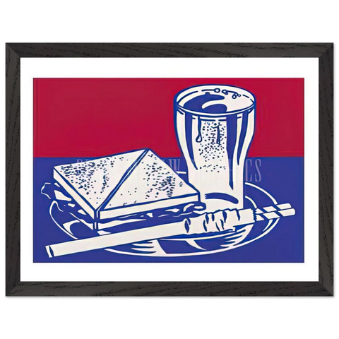 SANDWICH AND SODA 1964 by Roy Lichtenstein — Framed art print at Zephyeer