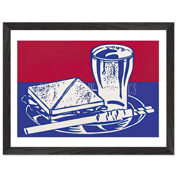 SANDWICH AND SODA 1964 by Roy Lichtenstein — Framed art print at Zephyeer